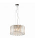 Hanna Pendant Clear Crystal (K5) Glass & Chrome Effect Plate 5 Light Dimmable IP20 - G9-6