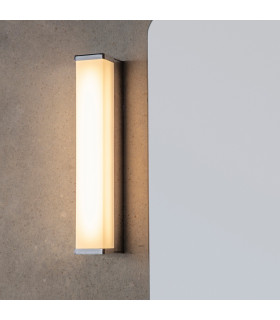 Edge Bathroom Integrated LED Wall Chrome Effect Plate & Opal 1 Light IP44-1