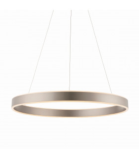Gen Integrated LED Pendant Matt Nickel Plate & Frosted Acrylic 1 Light Dimmable IP20