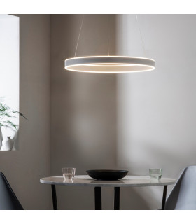 Gen Integrated LED Pendant Matt Nickel Plate & Frosted Acrylic 1 Light Dimmable IP20-1