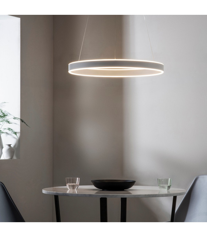 Gen Integrated LED Pendant Matt Nickel Plate & Frosted Acrylic 1 Light Dimmable IP20-1