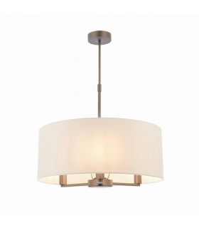 Daley Multi Arm Cylindrical Pendant Light Antique Bronze Plate