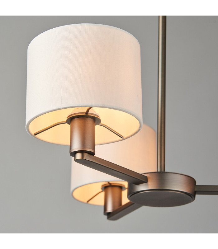 Daley Multi Arm Pendant Light Antique Bronze Plate-5