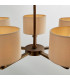 Daley Multi Arm Pendant Light Antique Bronze Plate-4
