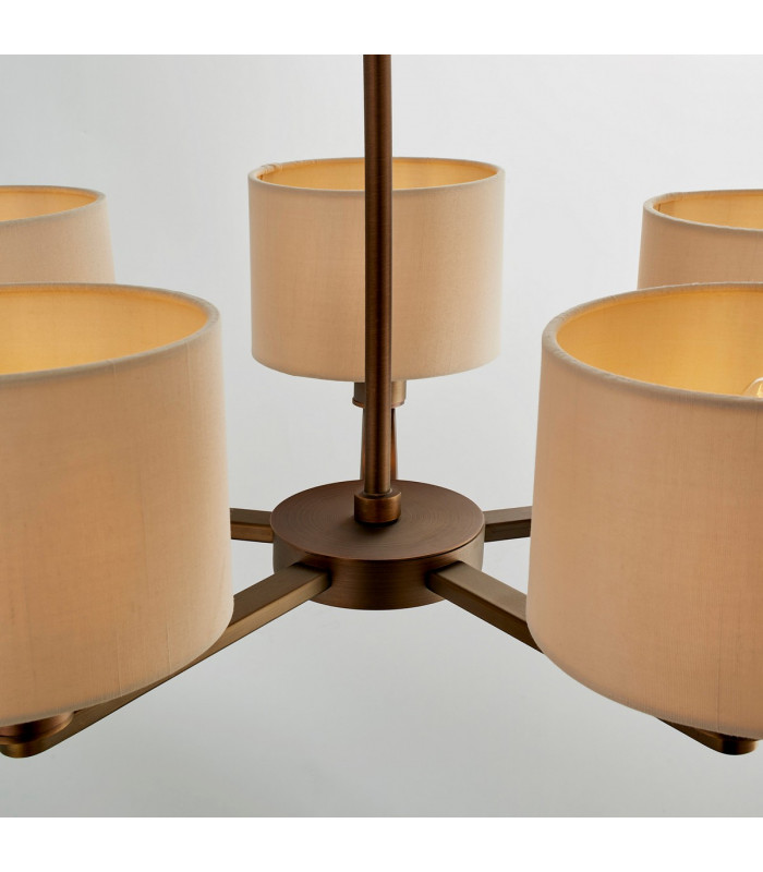 Daley Multi Arm Pendant Light Antique Bronze Plate-4