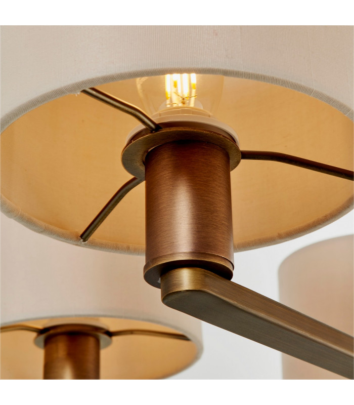 Daley Multi Arm Pendant Light Antique Bronze Plate-5
