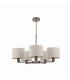 Daley 5 Light Multi Arm Pendant Light Antique Bronze Plate Marble Fabric
