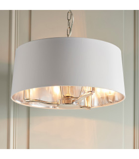 Harvey Multi Arm Cylindrical Pendant Light Bright Nickel Plate-1