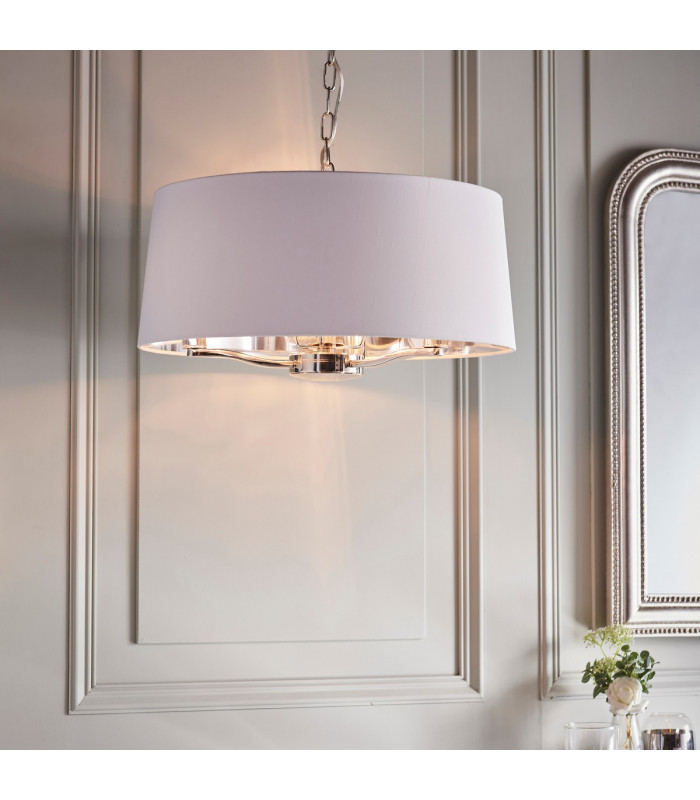 Harvey Multi Arm Cylindrical Pendant Light Bright Nickel Plate-2