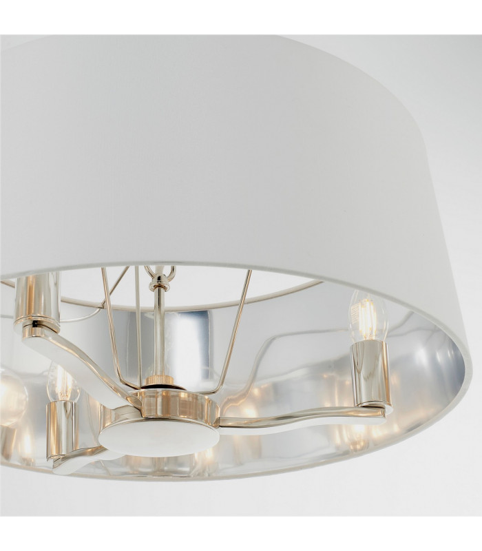 Harvey Multi Arm Cylindrical Pendant Light Bright Nickel Plate-3