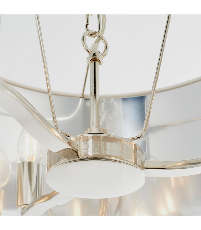 Harvey Multi Arm Cylindrical Pendant Light Bright Nickel Plate-4