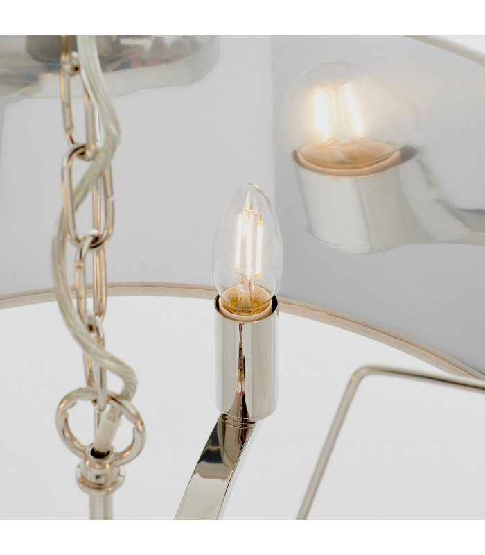 Harvey Multi Arm Cylindrical Pendant Light Bright Nickel Plate-6