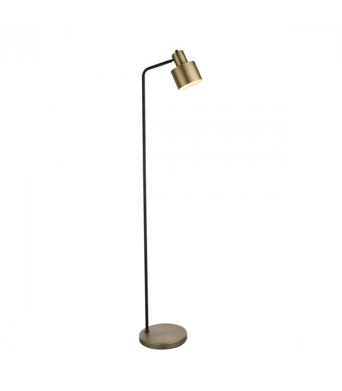 Mayfield Task Floor Lamp Matt Antique Brass Plate
