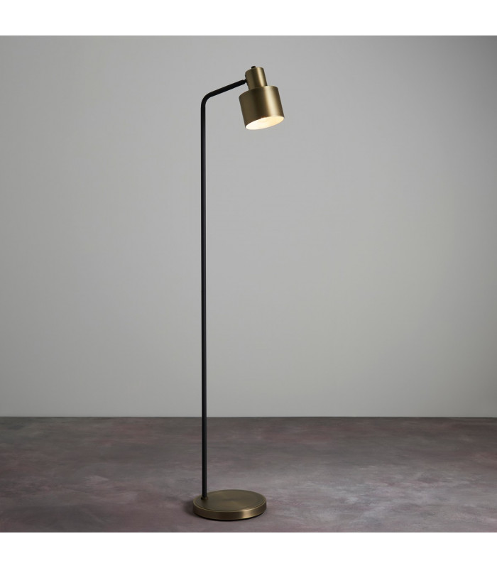 Mayfield Task Floor Lamp Matt Antique Brass Plate-1