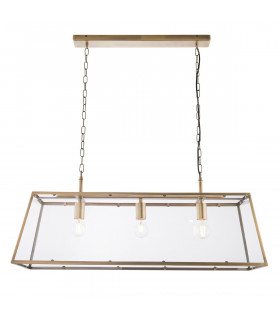 Hurst Multi Arm Pendant Light Matt Antique Brass Plate