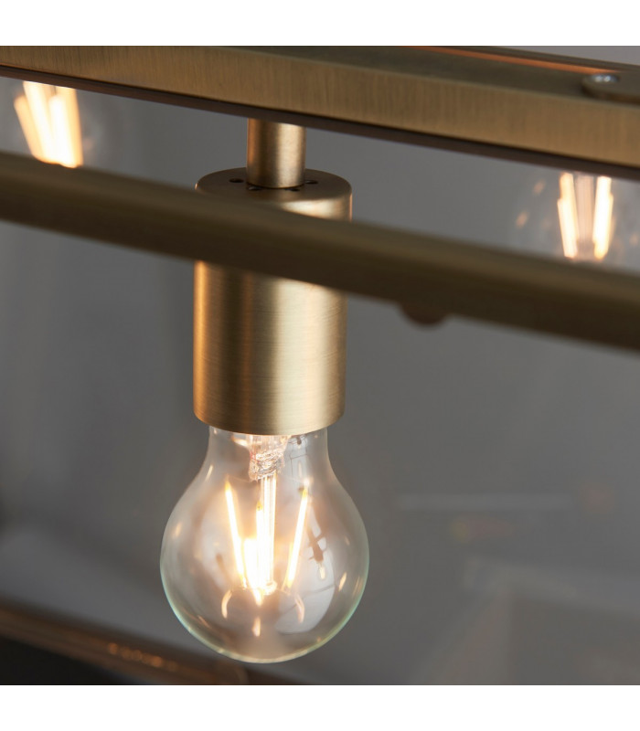 Hurst Multi Arm Pendant Light Matt Antique Brass Plate-5