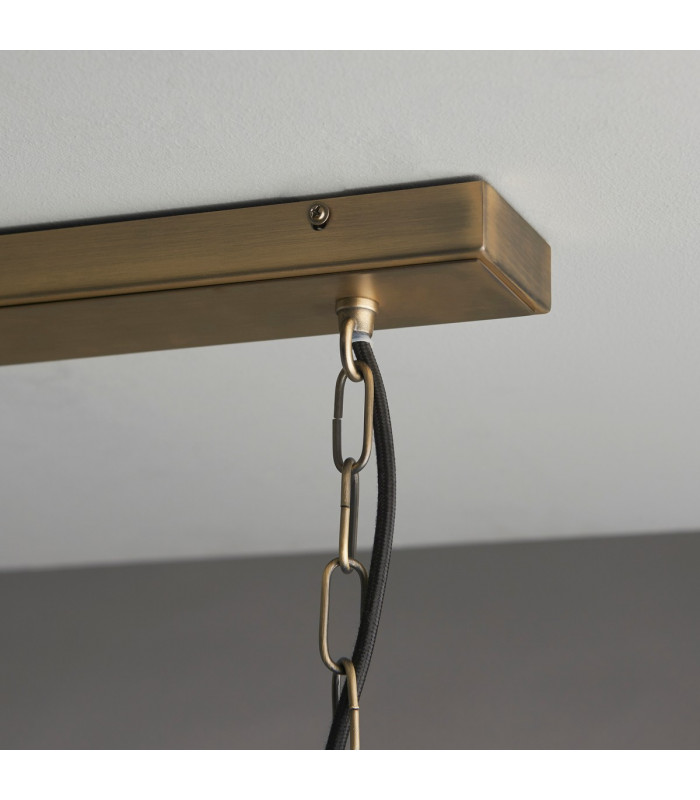 Hurst Multi Arm Pendant Light Matt Antique Brass Plate-6