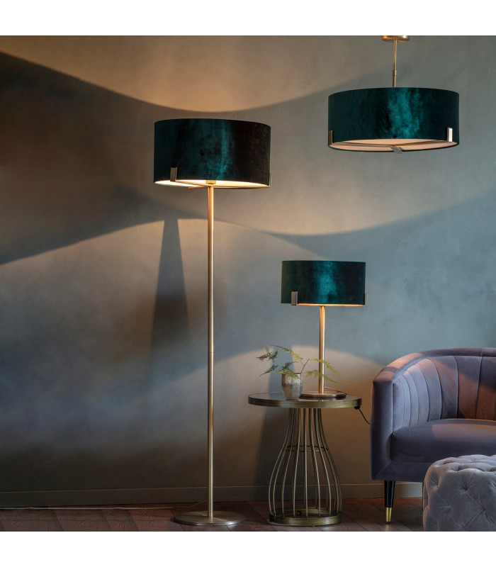 Hayfield Table Lamp Matt Antique Brass Plate-3