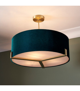 Hayfield Multi Arm Pendant Light Matt Antique Brass Plate-1