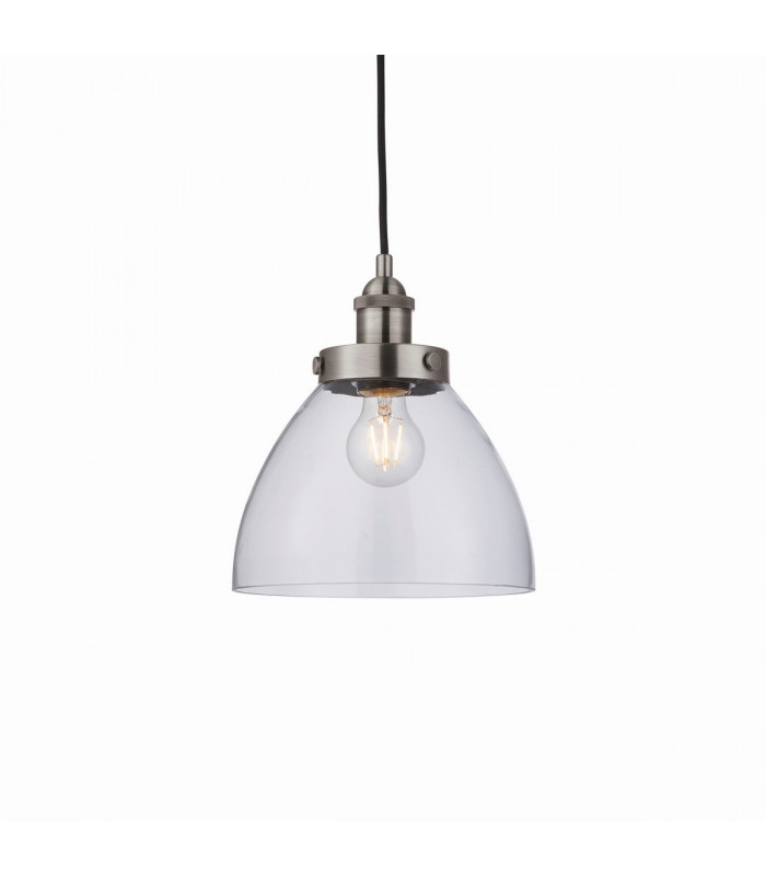 Hansen Dome Pendant Light Brushed Silver Paint