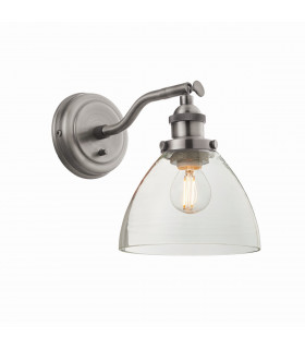 Hansen Dome Wall Lamp Brushed Silver Paint