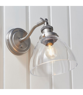 Hansen Dome Wall Lamp Brushed Silver Paint-1