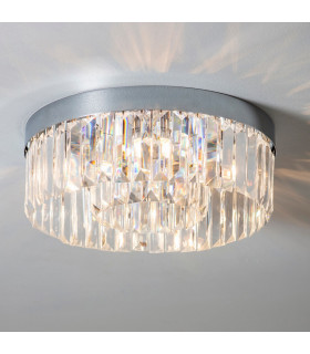 Shimmer Decorative Flush Ceiling Light Chrome Plate-1