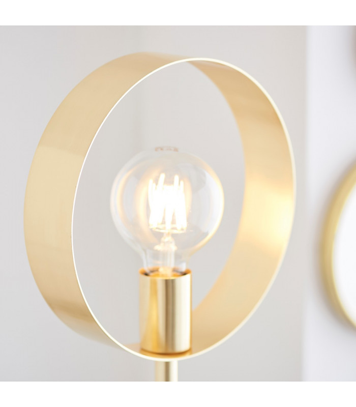 Hoop Complete Floor Lamp Satin Brass Plate-6