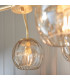 Dimple Multi Arm Glass Pendant Light Satin Brass Plate-4