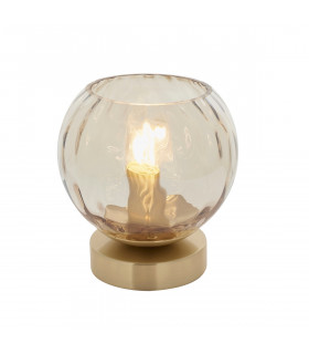 Dimple Complete Table Lamp Satin Brass Plate