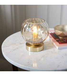 Dimple Complete Table Lamp Satin Brass Plate-1