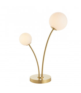 Bloom Complete Table Lamp Satin Brass Plate