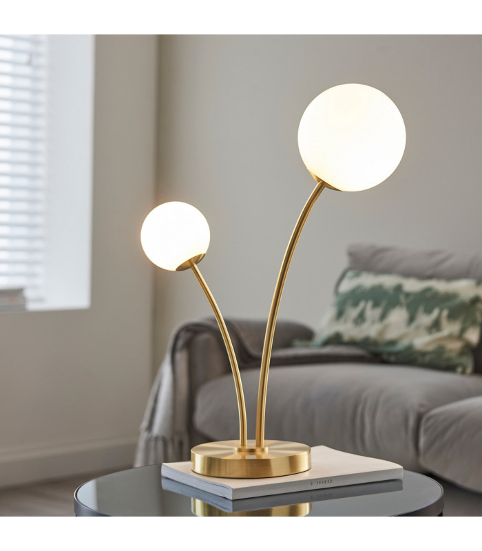 Bloom Complete Table Lamp Satin Brass Plate-1
