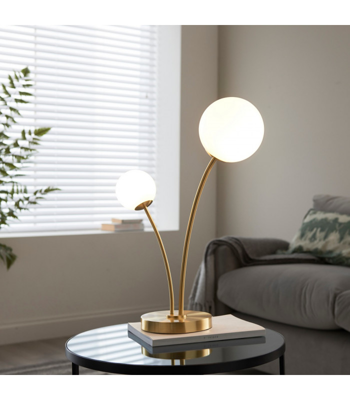 Bloom Complete Table Lamp Satin Brass Plate-2