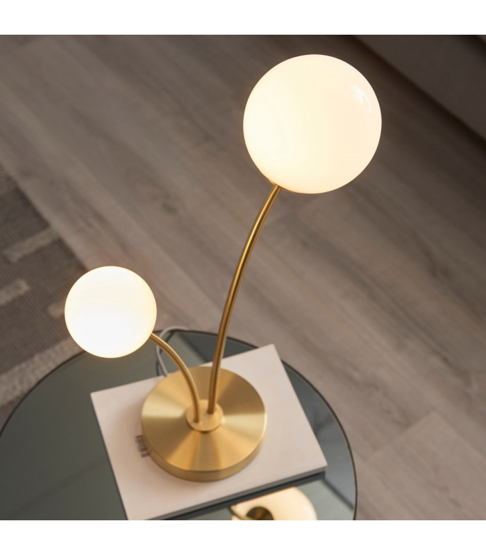 Bloom Complete Table Lamp Satin Brass Plate-4