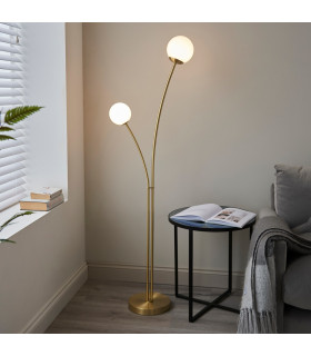 Bloom Complete Floor Lamp Satin Brass Plate-1