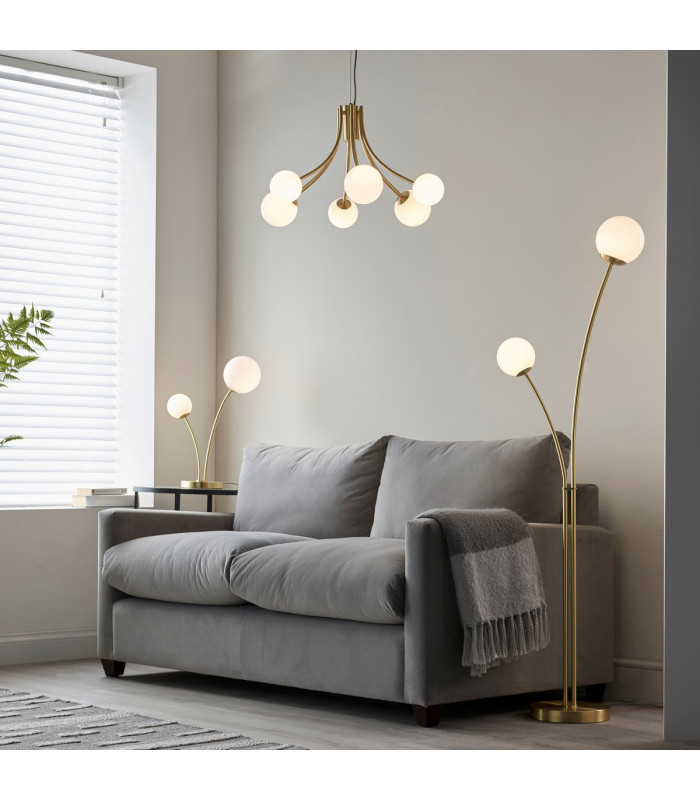 Bloom Complete Floor Lamp Satin Brass Plate-2