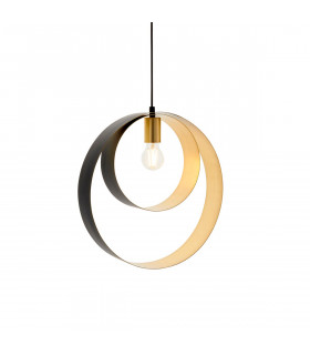 Cal Single Pendant Light Satin Brass Plate