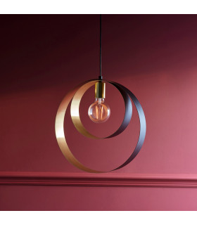 Cal Single Pendant Light Satin Brass Plate-1