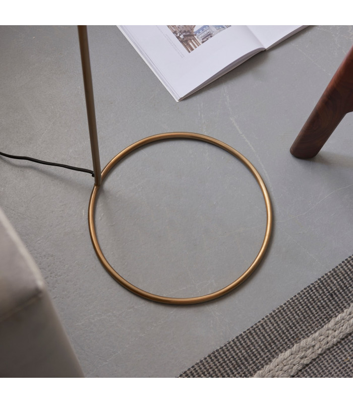 Brair Task Floor Lamp Antique Brass Plate-6