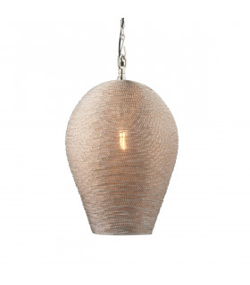 Paresh Single Pendant Light Polished Nickel Plate