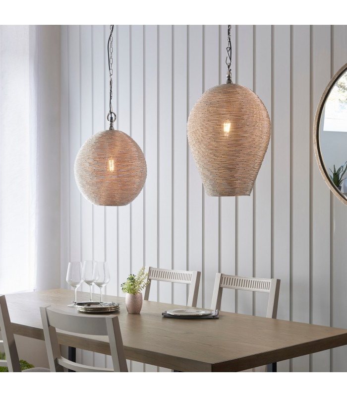 Paresh Single Pendant Light Polished Nickel Plate-4