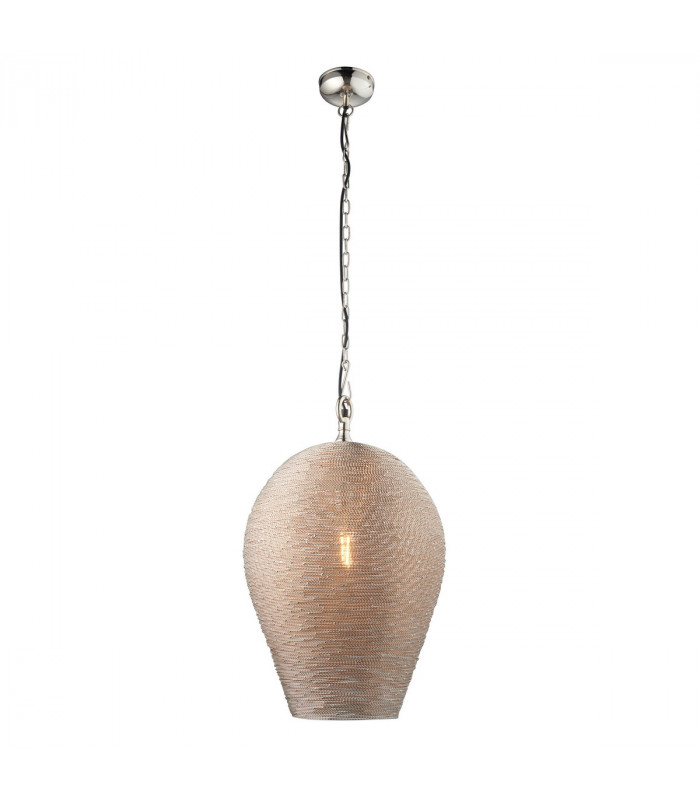 Paresh Single Pendant Light Polished Nickel Plate-6