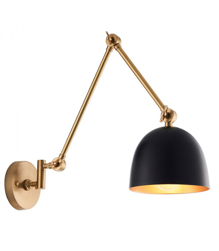 Lehal Dome Adjustable Arm Wall Lamp Antique Solid Brass