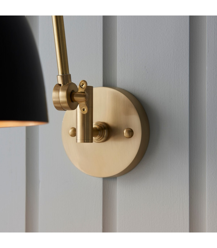 Lehal Dome Adjustable Arm Wall Lamp Antique Solid Brass-6