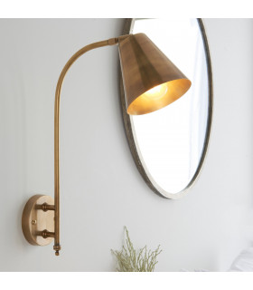 Radha Task Wall Lamp Antique Solid Brass-1