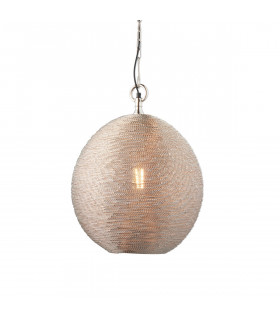 Asha Single Pendant Light Polished Nickel Plate