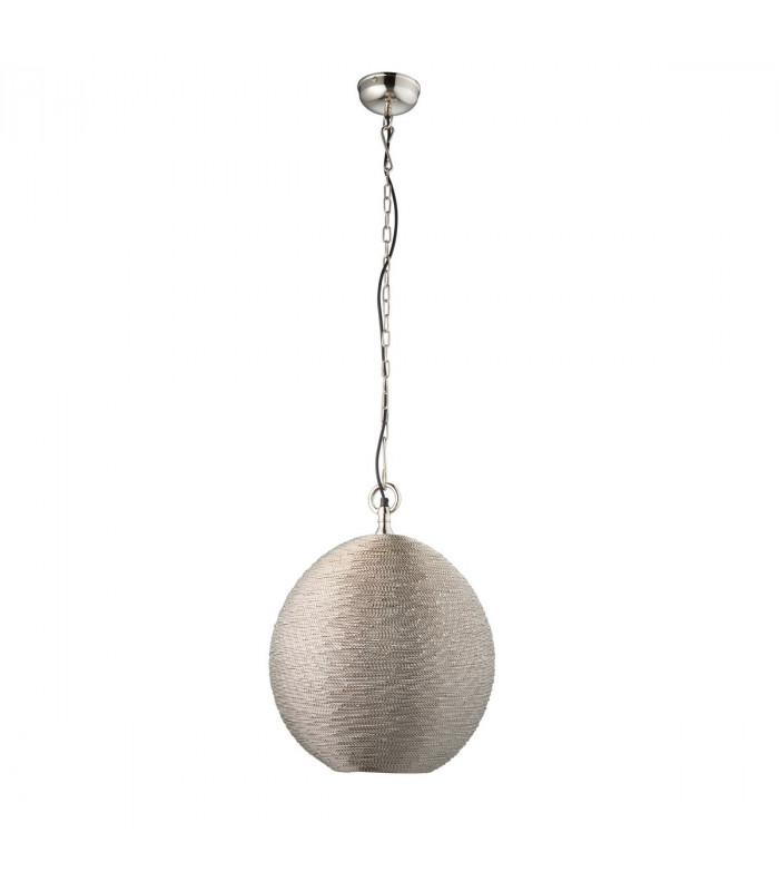 Asha Single Pendant Light Polished Nickel Plate - End of Line