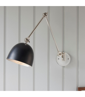 Lehal Dome Adjustable Arm Wall Lamp Polished Nickel Plate-1