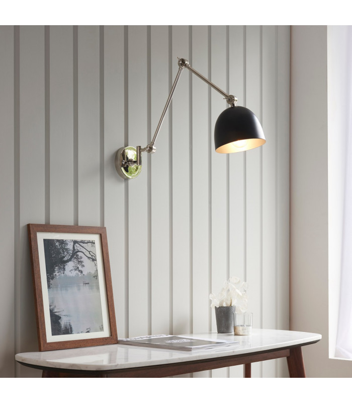 Lehal Dome Adjustable Arm Wall Lamp Polished Nickel Plate-4